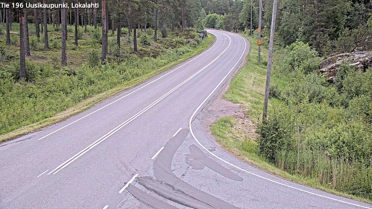 Weather Camera Image Väg 196 Nystad, Lokalax, Uusikaupunki, Varsinais-Suomi
