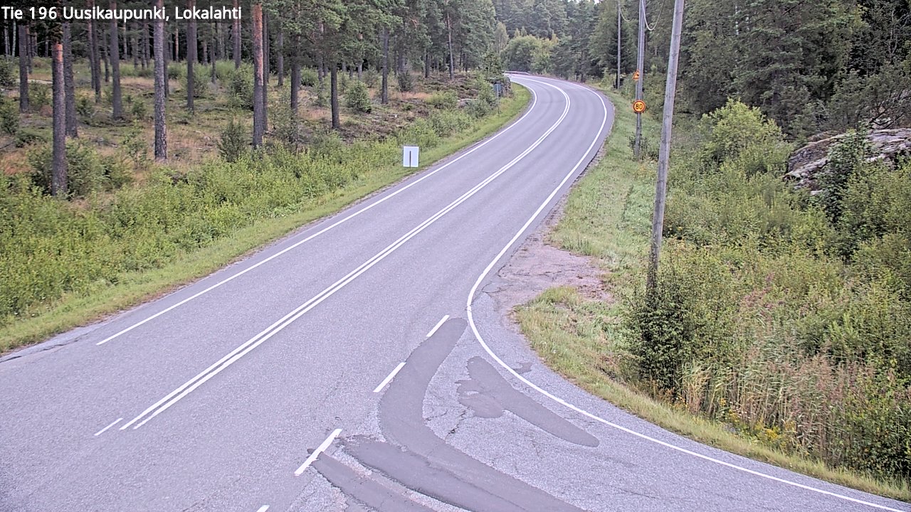 Weather Camera Image Road 196 Uusikaupunki, Lokalahti, Uusikaupunki, Varsinais-Suomi