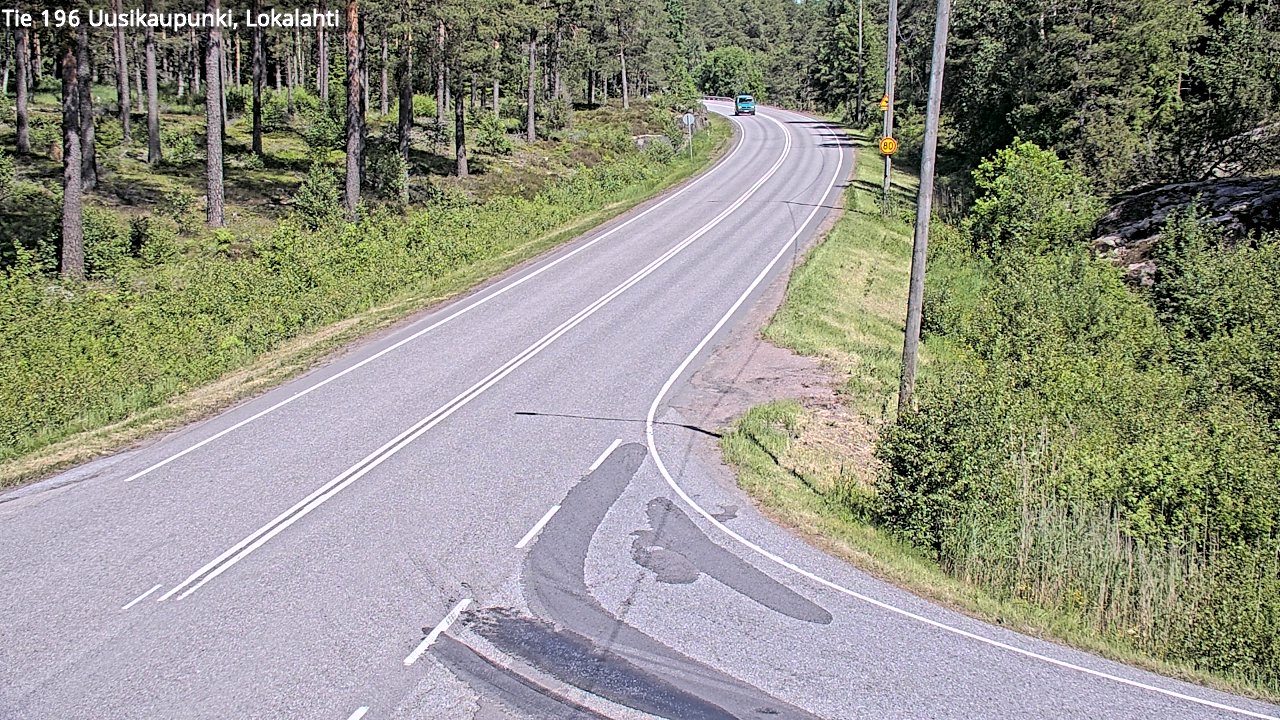 Weather Camera Image Väg 196 Nystad, Lokalax, Uusikaupunki, Varsinais-Suomi