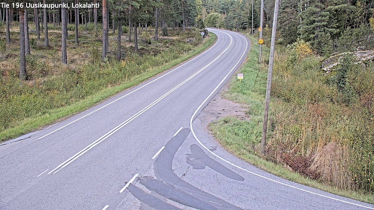 Weather Camera Image Road 196 Uusikaupunki, Lokalahti, Uusikaupunki, Varsinais-Suomi