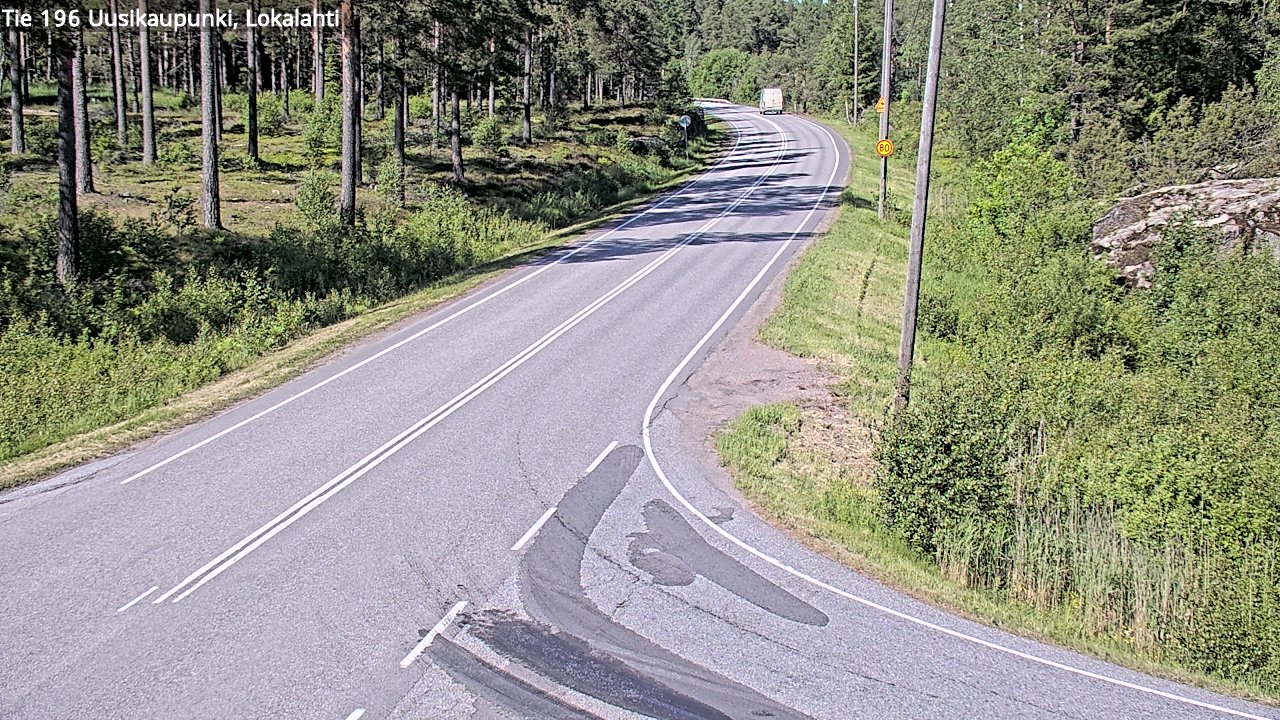Weather Camera Image Väg 196 Nystad, Lokalax, Uusikaupunki, Varsinais-Suomi