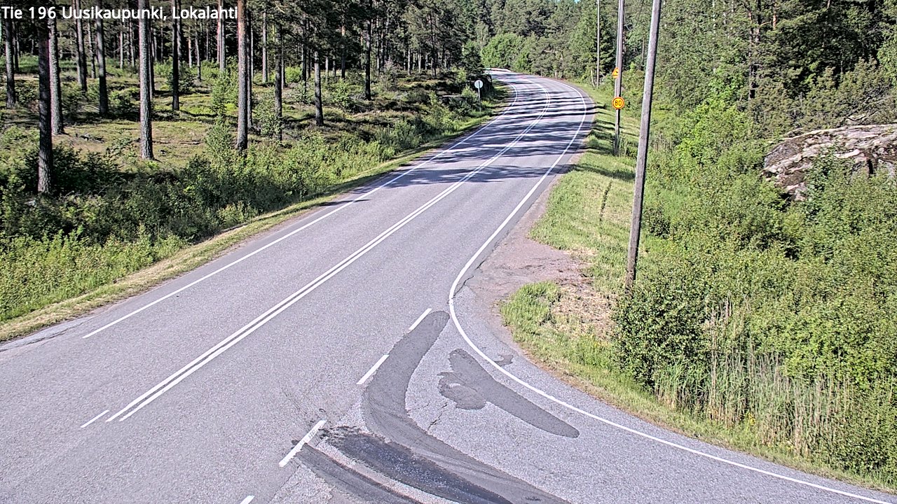 Weather Camera Image Väg 196 Nystad, Lokalax, Uusikaupunki, Varsinais-Suomi