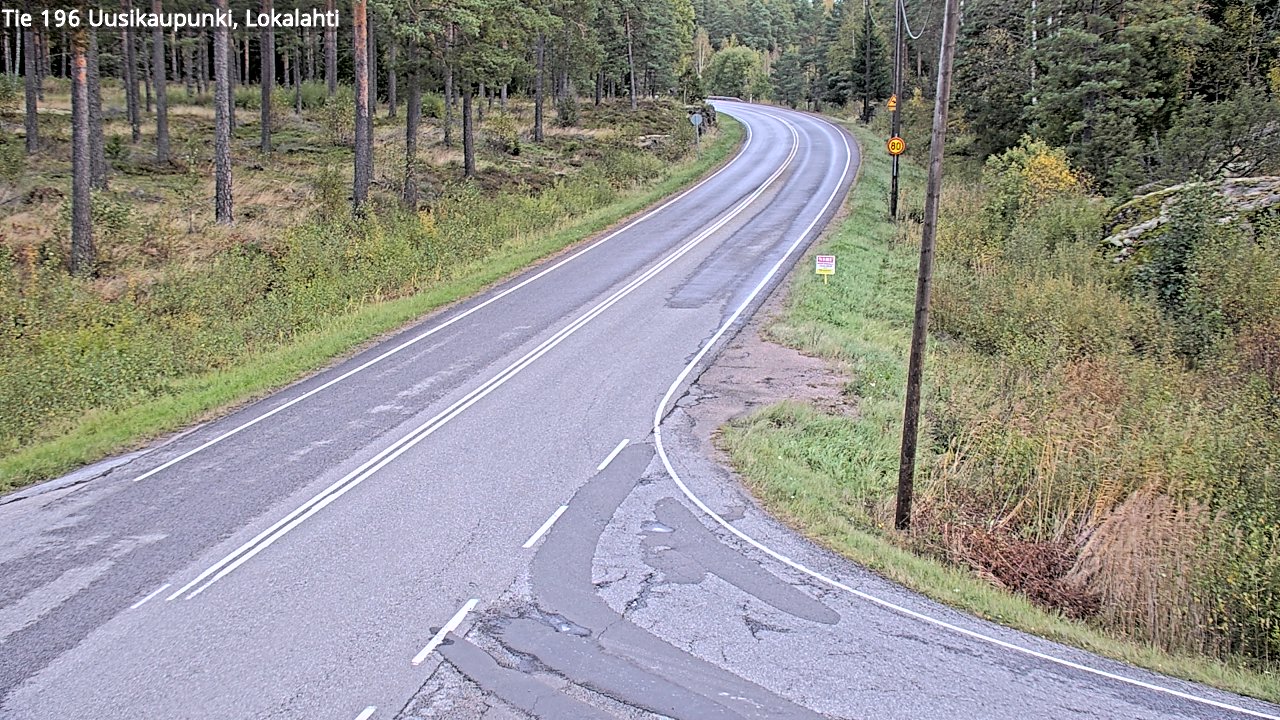 Weather Camera Image Road 196 Uusikaupunki, Lokalahti, Uusikaupunki, Varsinais-Suomi
