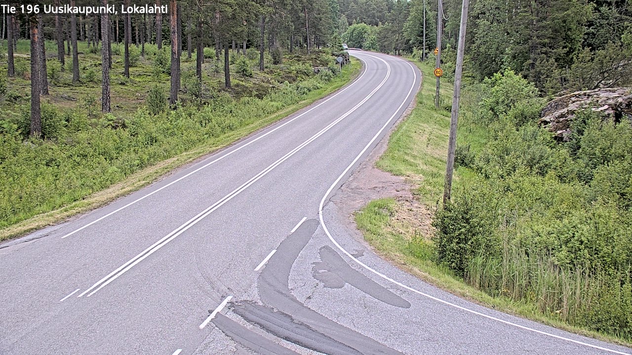 Weather Camera Image Väg 196 Nystad, Lokalax, Uusikaupunki, Varsinais-Suomi