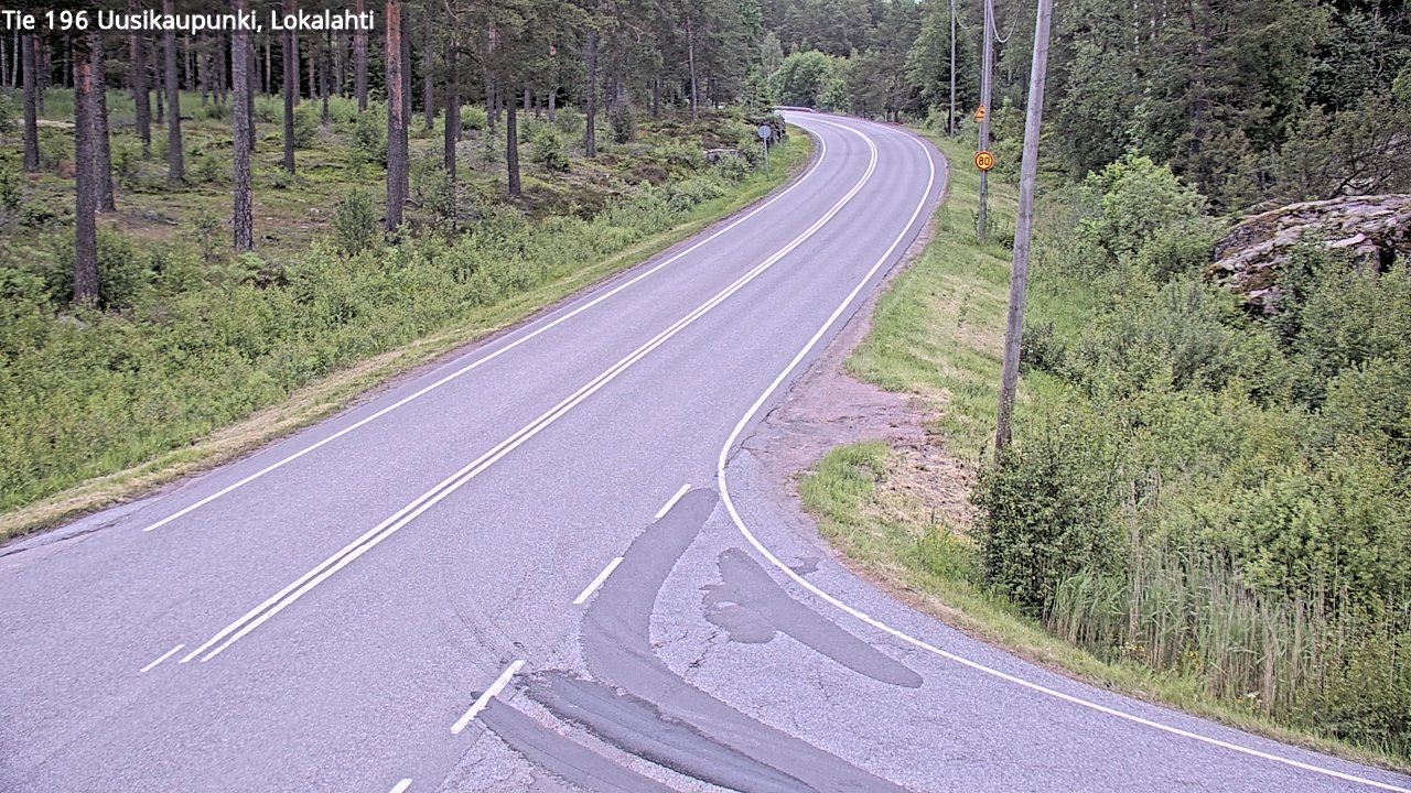 Weather Camera Image Väg 196 Nystad, Lokalax, Uusikaupunki, Varsinais-Suomi