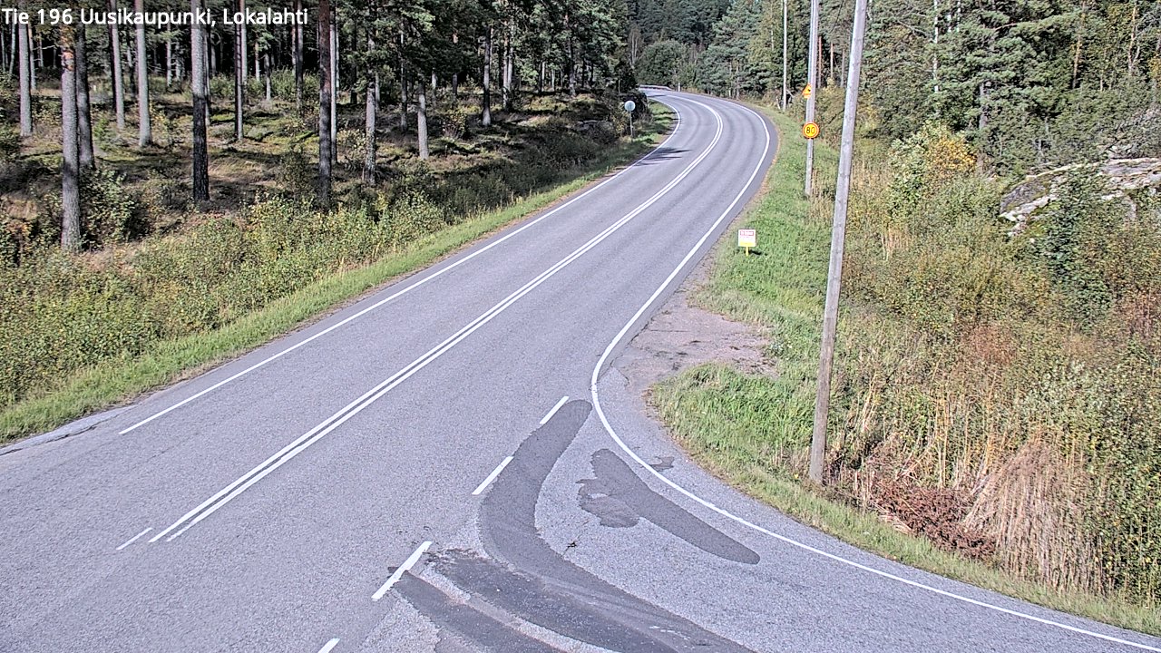 Weather Camera Image Road 196 Uusikaupunki, Lokalahti, Uusikaupunki, Varsinais-Suomi