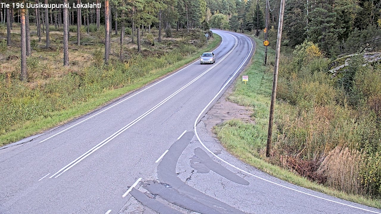 Weather Camera Image Road 196 Uusikaupunki, Lokalahti, Uusikaupunki, Varsinais-Suomi