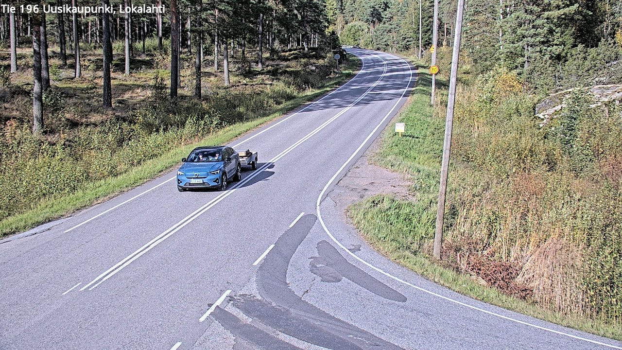 Weather Camera Image Road 196 Uusikaupunki, Lokalahti, Uusikaupunki, Varsinais-Suomi