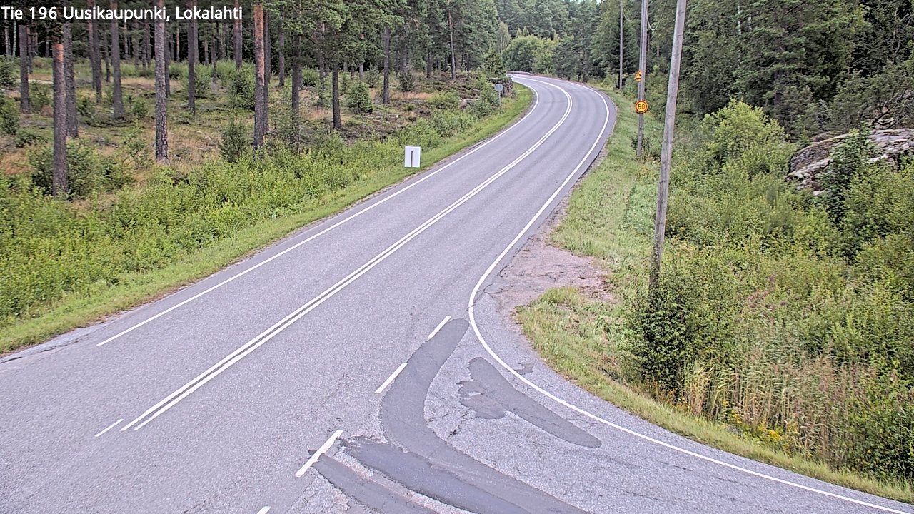 Weather Camera Image Road 196 Uusikaupunki, Lokalahti, Uusikaupunki, Varsinais-Suomi