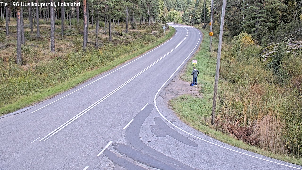 Weather Camera Image Road 196 Uusikaupunki, Lokalahti, Uusikaupunki, Varsinais-Suomi
