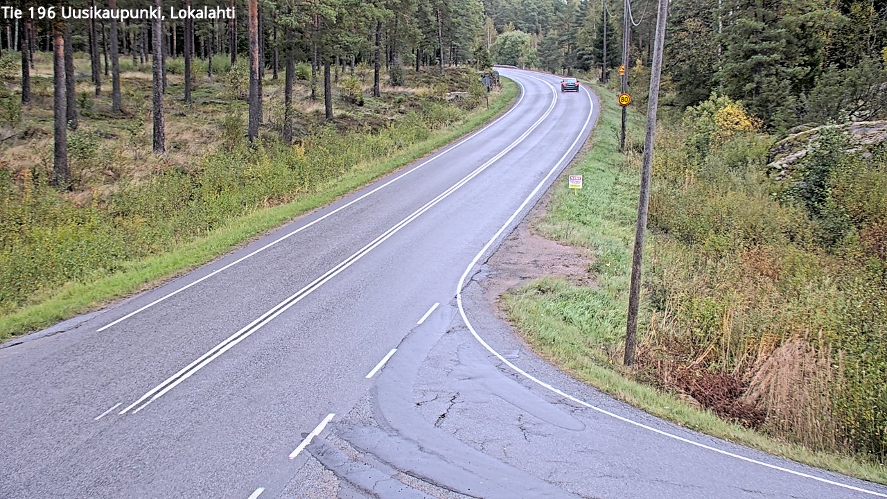 Weather Camera Image Road 196 Uusikaupunki, Lokalahti, Uusikaupunki, Varsinais-Suomi