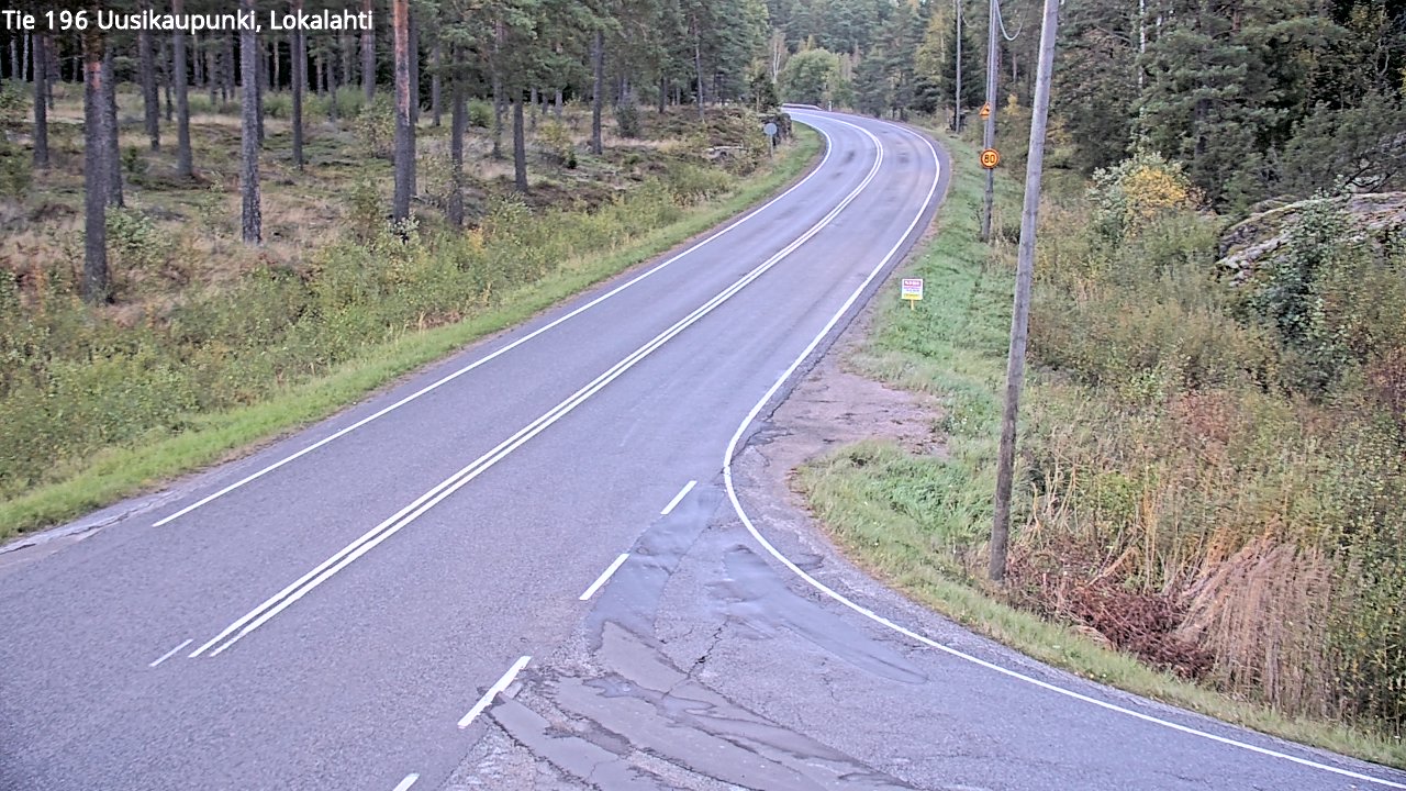 Weather Camera Image Road 196 Uusikaupunki, Lokalahti, Uusikaupunki, Varsinais-Suomi