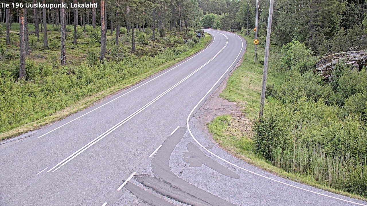 Weather Camera Image Väg 196 Nystad, Lokalax, Uusikaupunki, Varsinais-Suomi