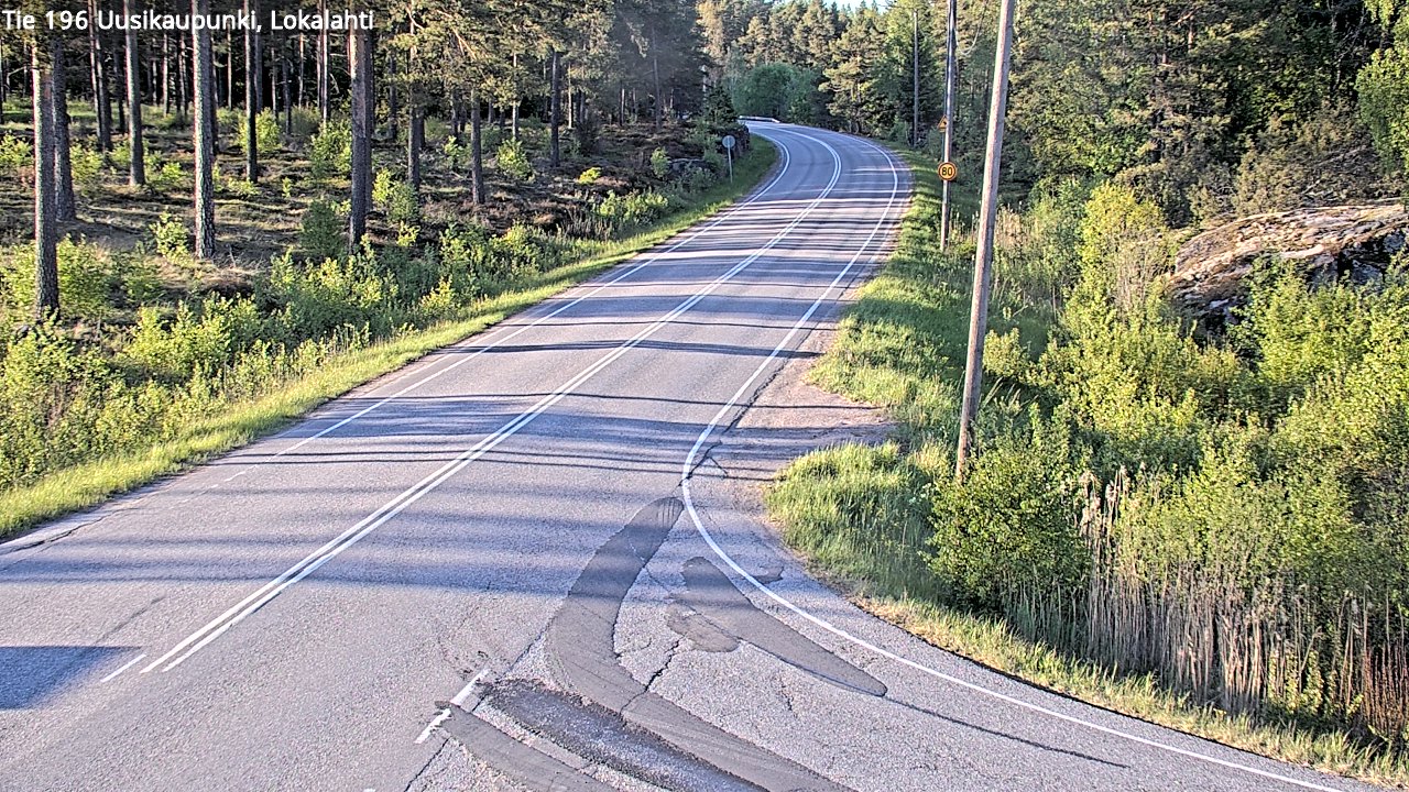 Weather Camera Image Road 196 Uusikaupunki, Lokalahti, Uusikaupunki, Varsinais-Suomi