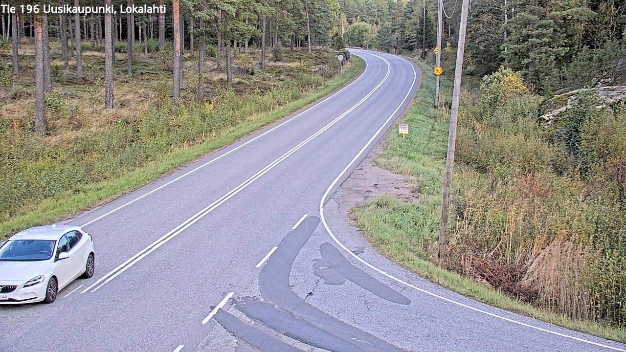 Weather Camera Image Road 196 Uusikaupunki, Lokalahti, Uusikaupunki, Varsinais-Suomi