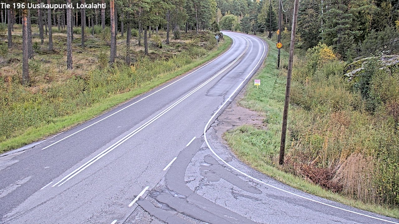 Weather Camera Image Road 196 Uusikaupunki, Lokalahti, Uusikaupunki, Varsinais-Suomi