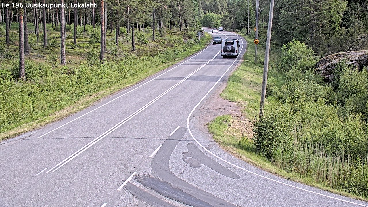 Weather Camera Image Väg 196 Nystad, Lokalax, Uusikaupunki, Varsinais-Suomi