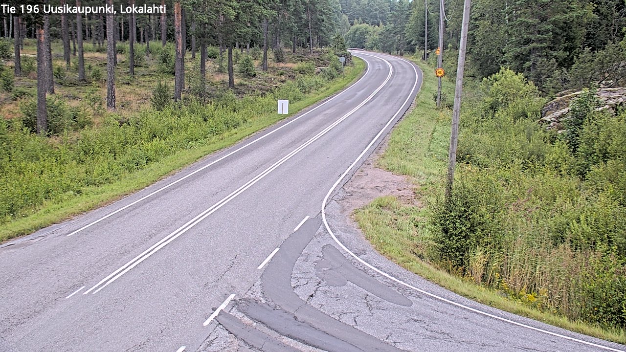 Weather Camera Image Road 196 Uusikaupunki, Lokalahti, Uusikaupunki, Varsinais-Suomi