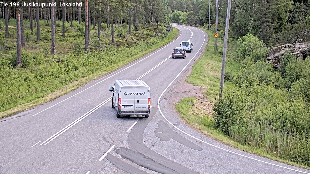 Weather Camera Image Väg 196 Nystad, Lokalax, Uusikaupunki, Varsinais-Suomi