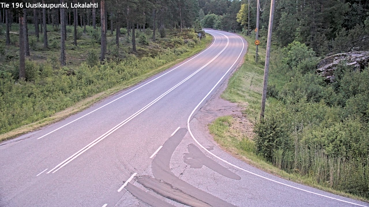 Weather Camera Image Väg 196 Nystad, Lokalax, Uusikaupunki, Varsinais-Suomi