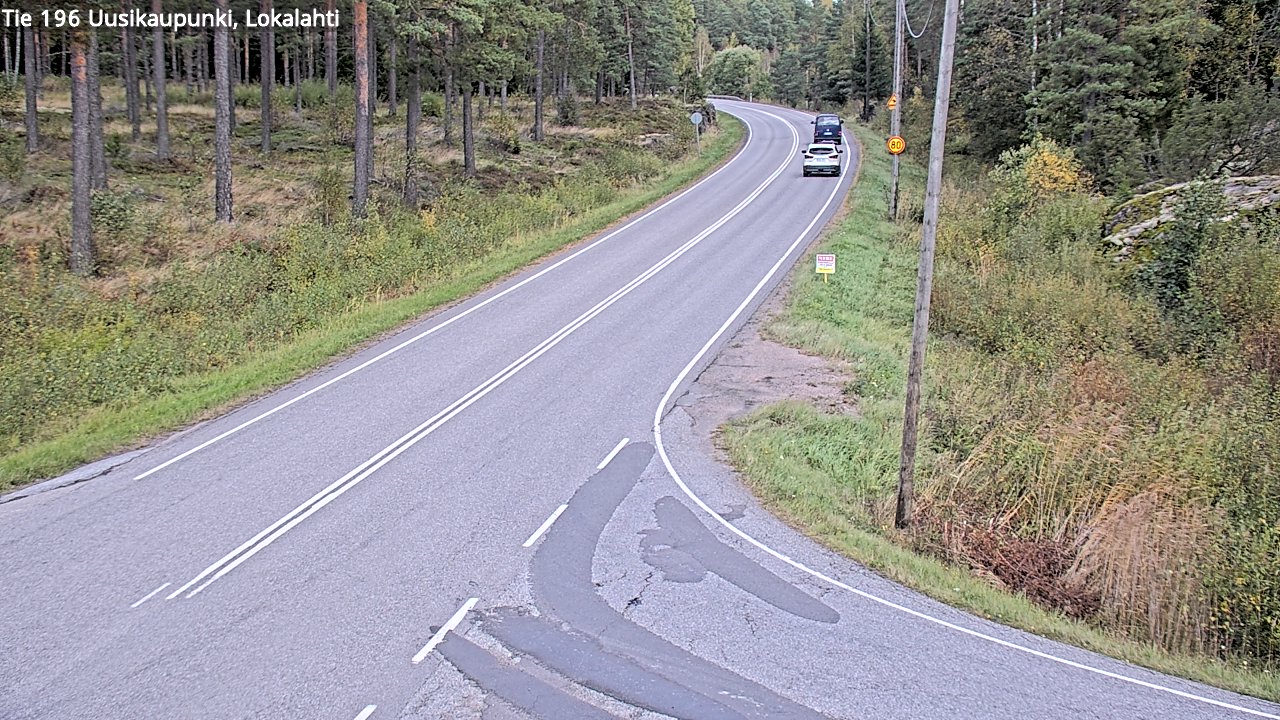 Weather Camera Image Road 196 Uusikaupunki, Lokalahti, Uusikaupunki, Varsinais-Suomi