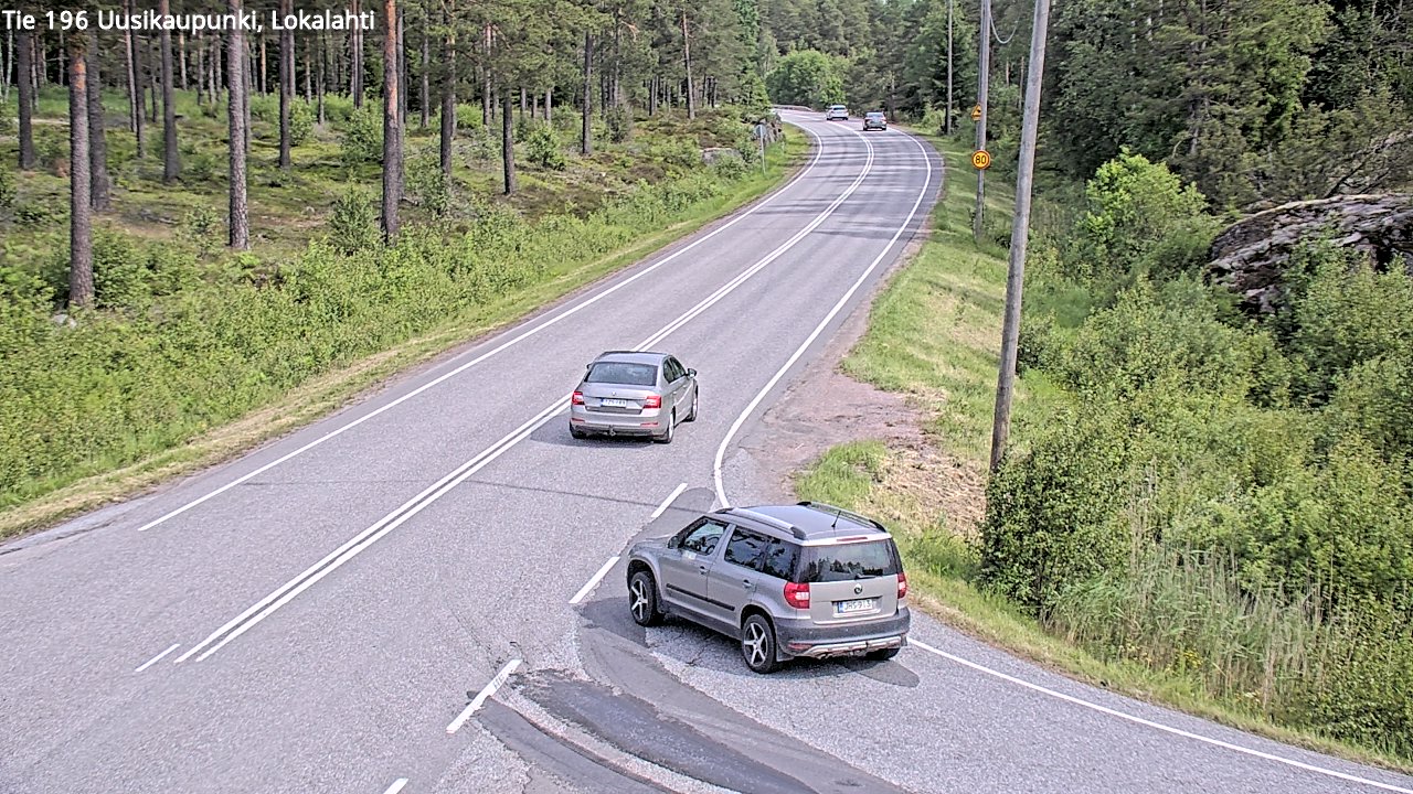 Weather Camera Image Väg 196 Nystad, Lokalax, Uusikaupunki, Varsinais-Suomi