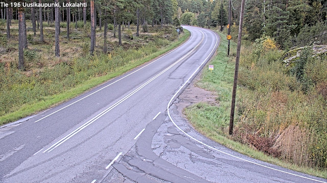 Weather Camera Image Road 196 Uusikaupunki, Lokalahti, Uusikaupunki, Varsinais-Suomi