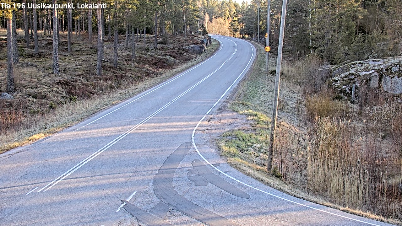 Weather Camera Image Väg 196 Nystad, Lokalax, Uusikaupunki, Varsinais-Suomi