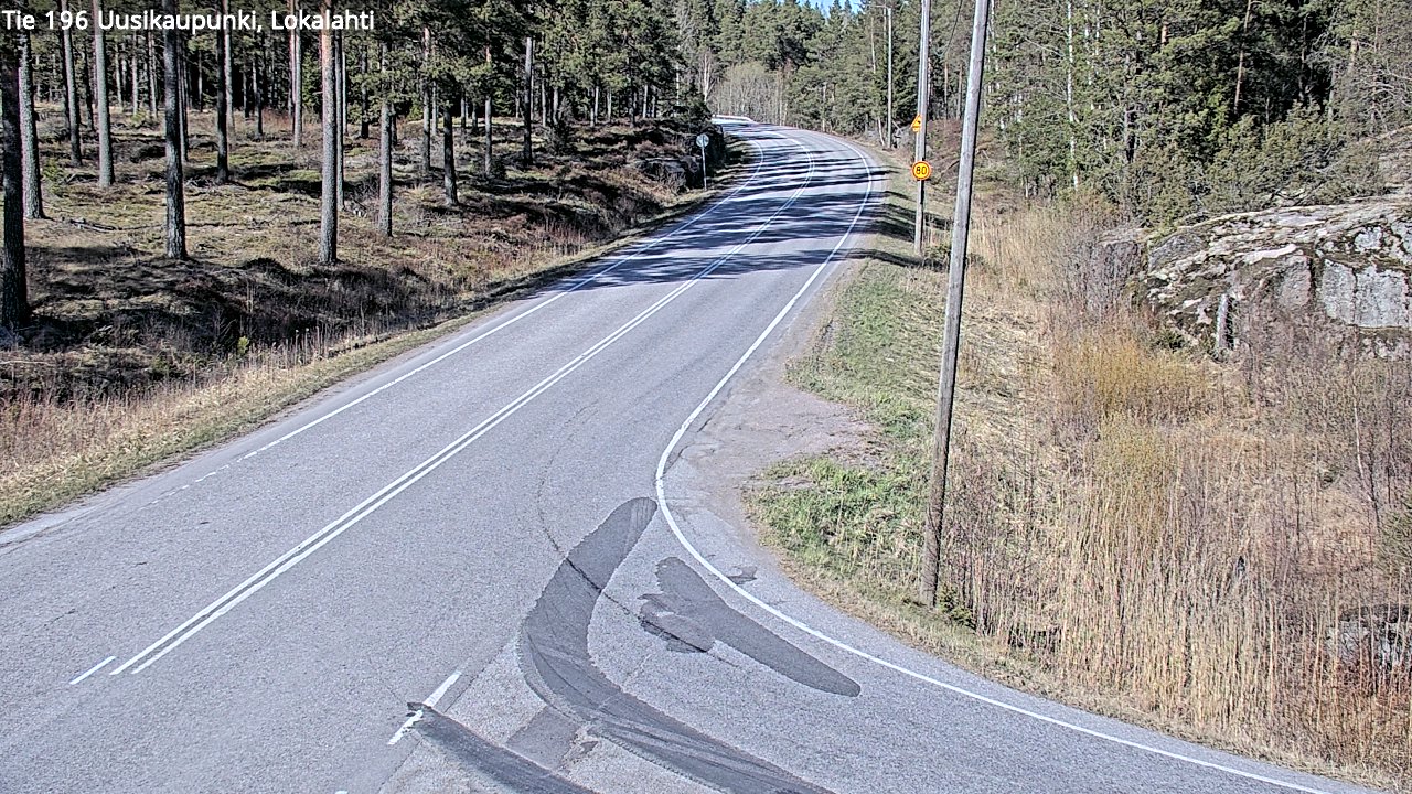 Weather Camera Image Väg 196 Nystad, Lokalax, Uusikaupunki, Varsinais-Suomi