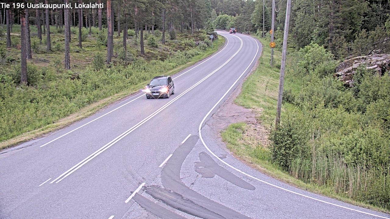 Weather Camera Image Väg 196 Nystad, Lokalax, Uusikaupunki, Varsinais-Suomi
