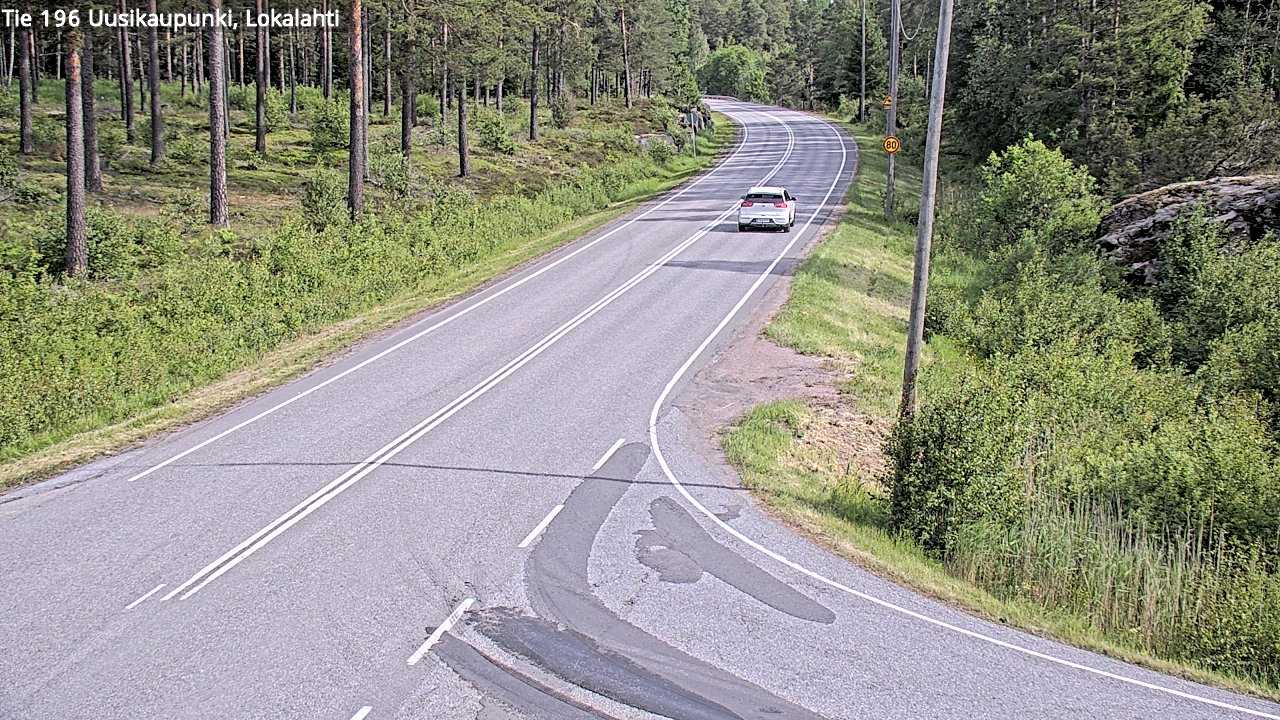 Weather Camera Image Väg 196 Nystad, Lokalax, Uusikaupunki, Varsinais-Suomi