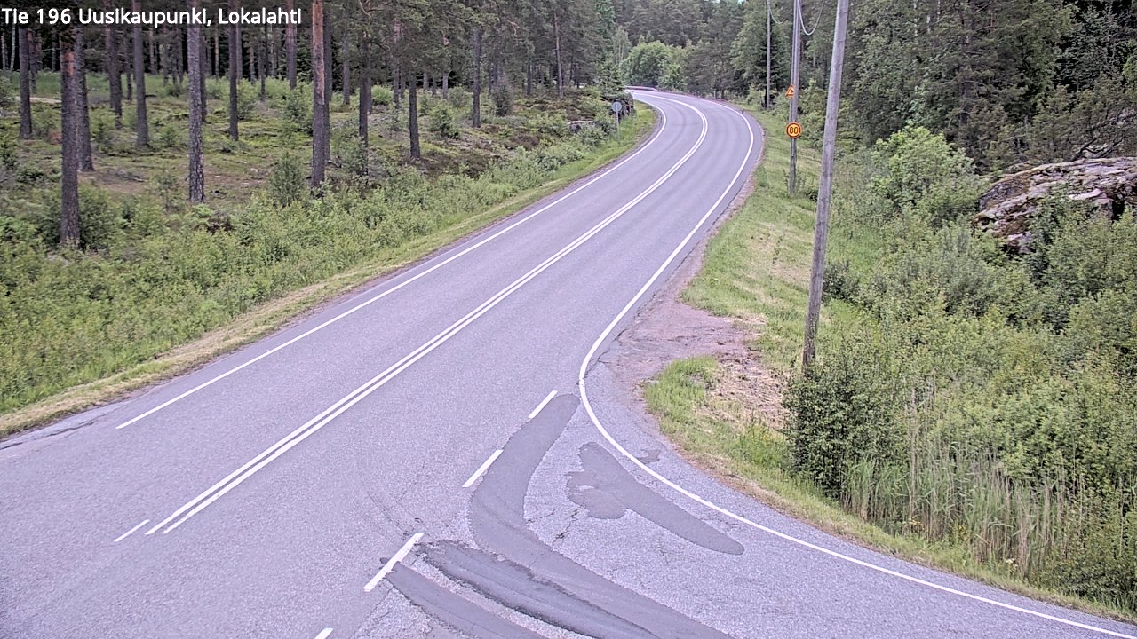 Weather Camera Image Väg 196 Nystad, Lokalax, Uusikaupunki, Varsinais-Suomi