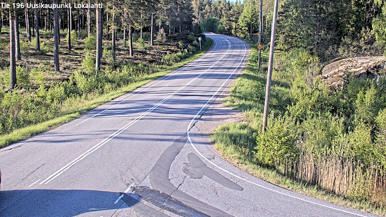 Weather Camera Image Road 196 Uusikaupunki, Lokalahti, Uusikaupunki, Varsinais-Suomi