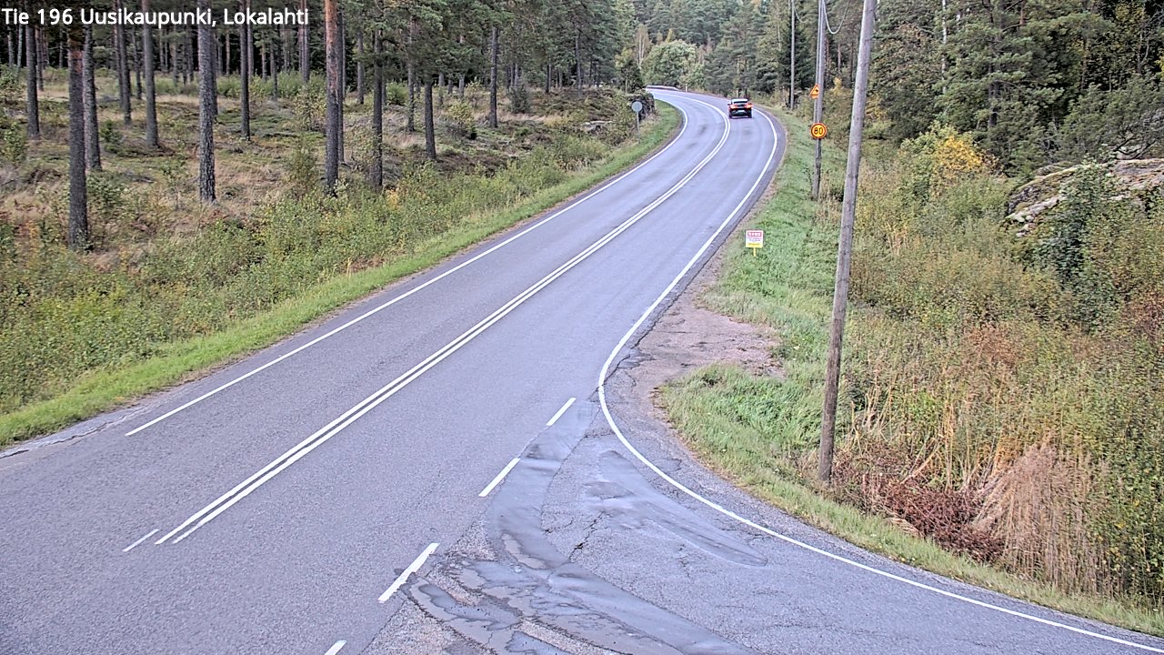Weather Camera Image Road 196 Uusikaupunki, Lokalahti, Uusikaupunki, Varsinais-Suomi