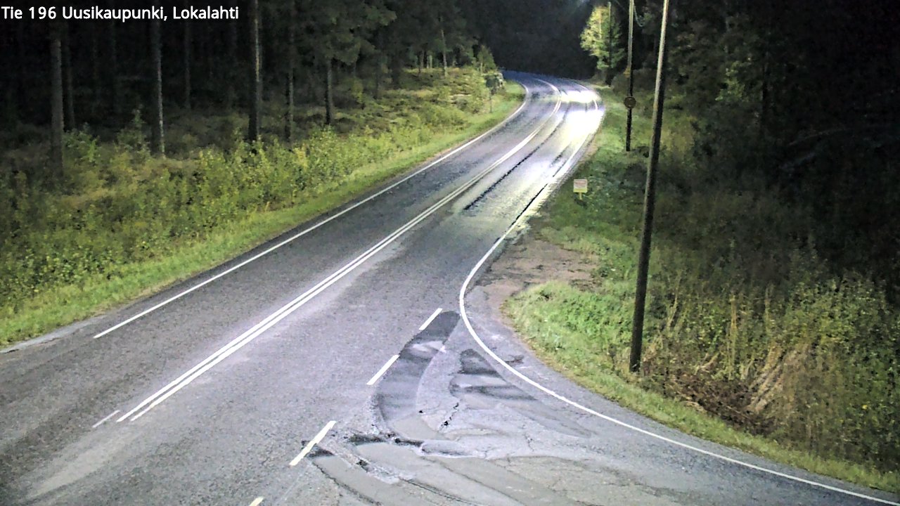 Weather Camera Image Road 196 Uusikaupunki, Lokalahti, Uusikaupunki, Varsinais-Suomi