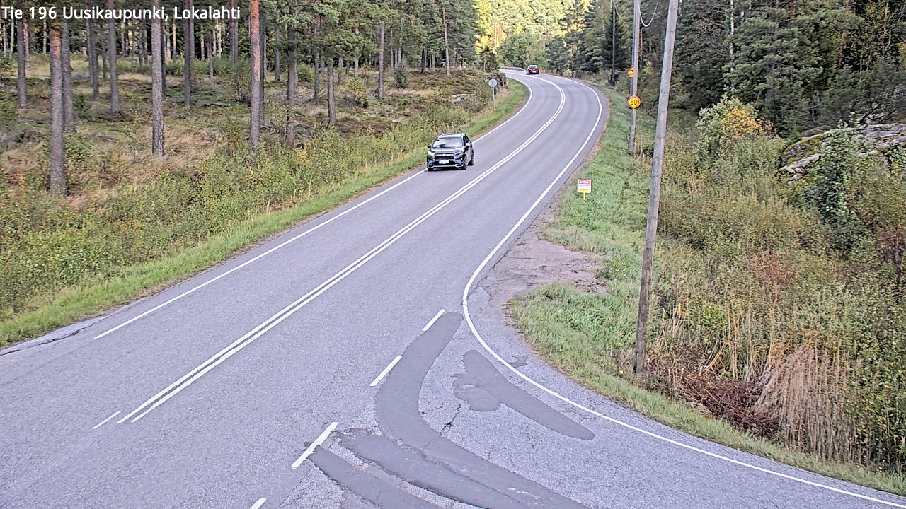 Weather Camera Image Road 196 Uusikaupunki, Lokalahti, Uusikaupunki, Varsinais-Suomi