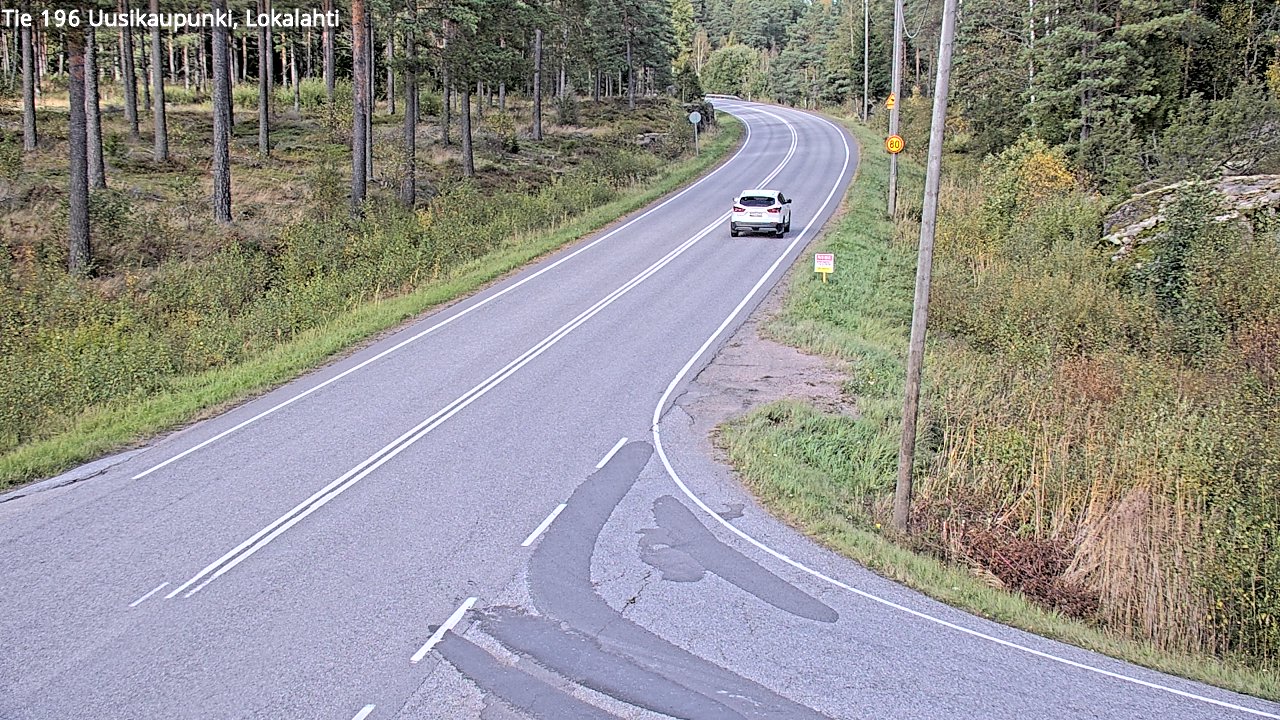 Weather Camera Image Road 196 Uusikaupunki, Lokalahti, Uusikaupunki, Varsinais-Suomi