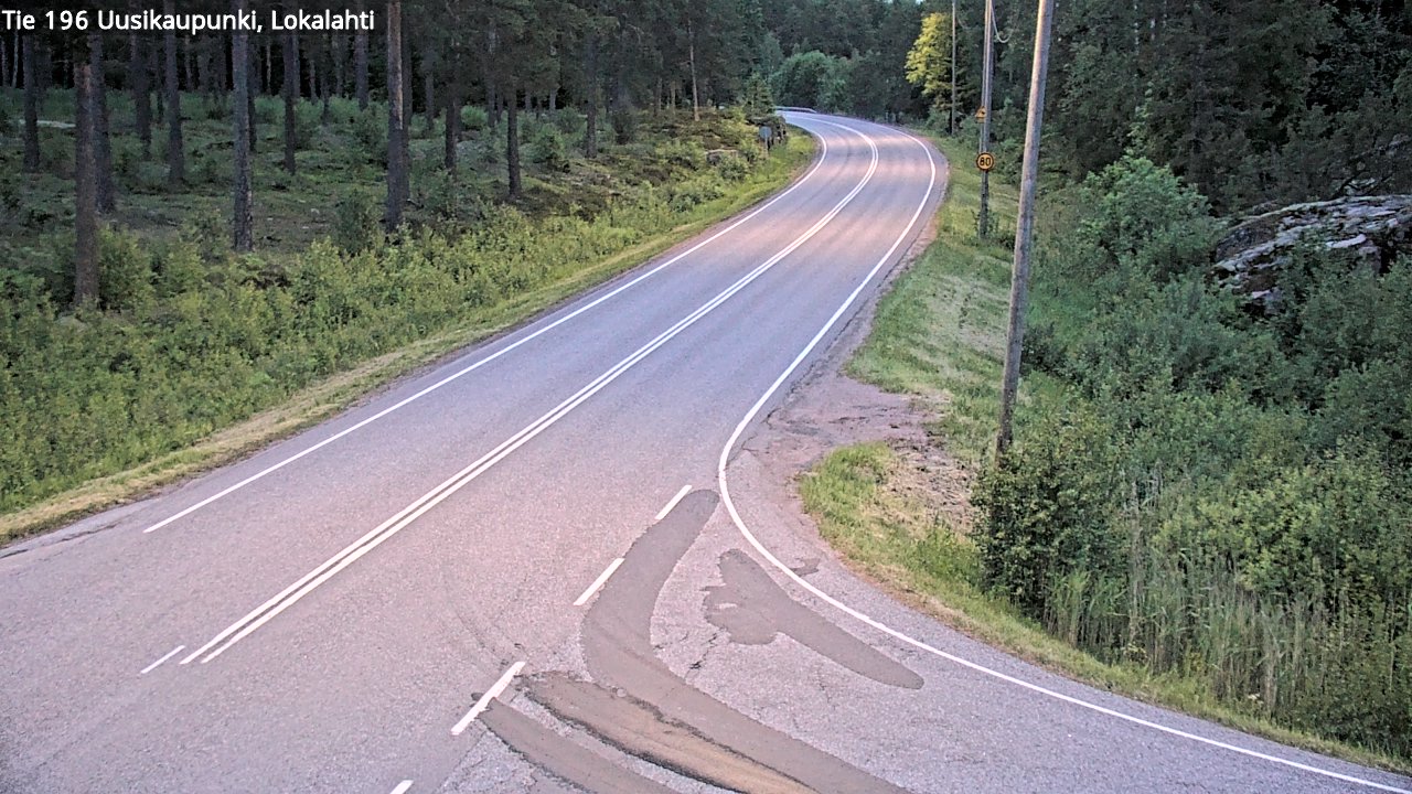 Weather Camera Image Väg 196 Nystad, Lokalax, Uusikaupunki, Varsinais-Suomi