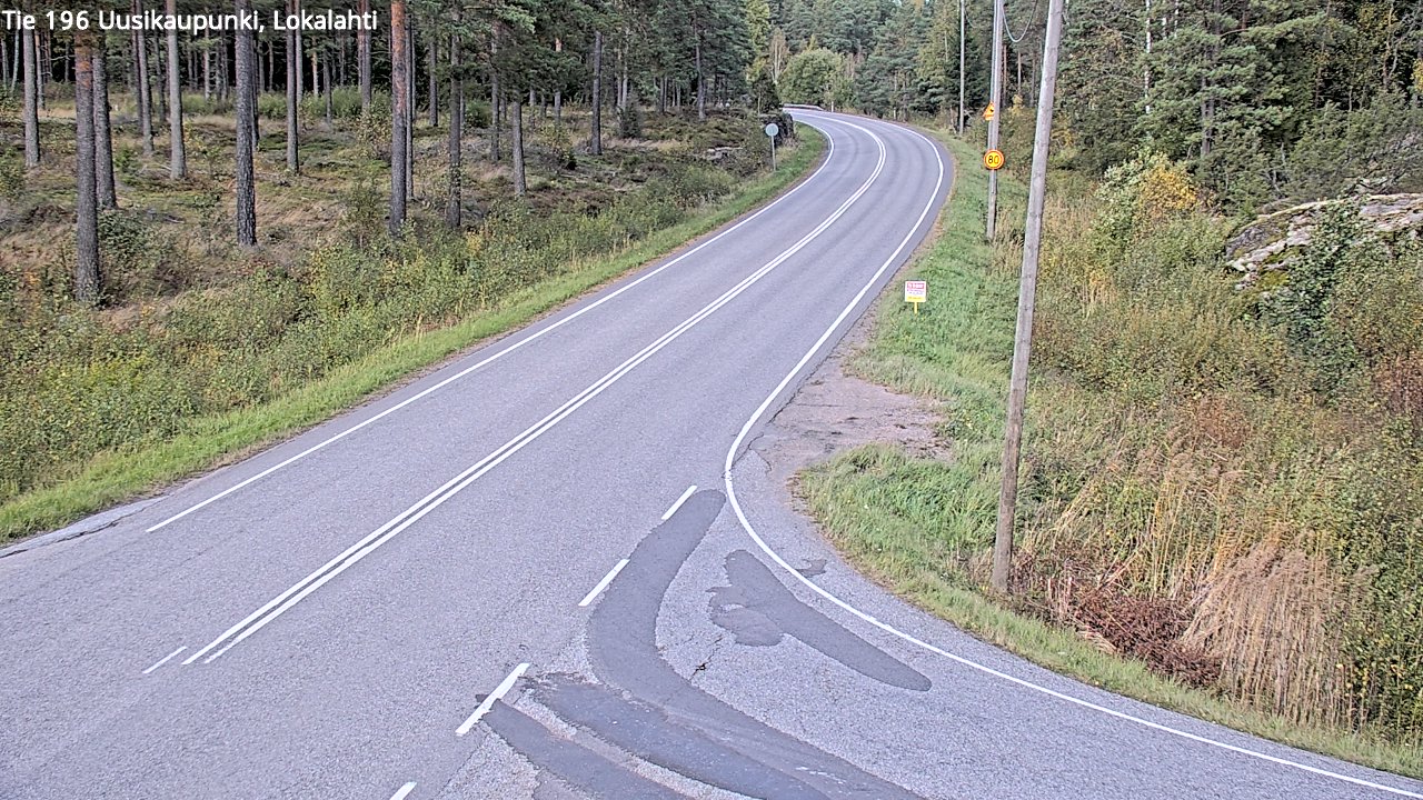 Weather Camera Image Road 196 Uusikaupunki, Lokalahti, Uusikaupunki, Varsinais-Suomi