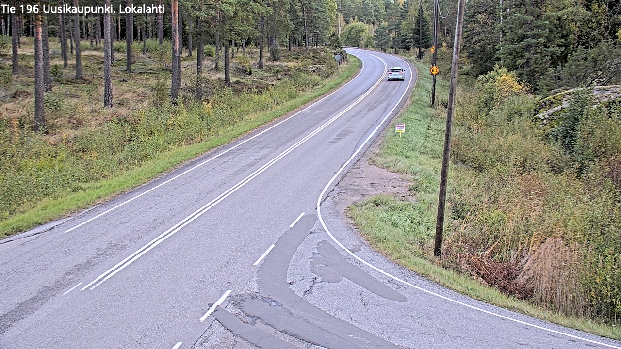 Weather Camera Image Road 196 Uusikaupunki, Lokalahti, Uusikaupunki, Varsinais-Suomi