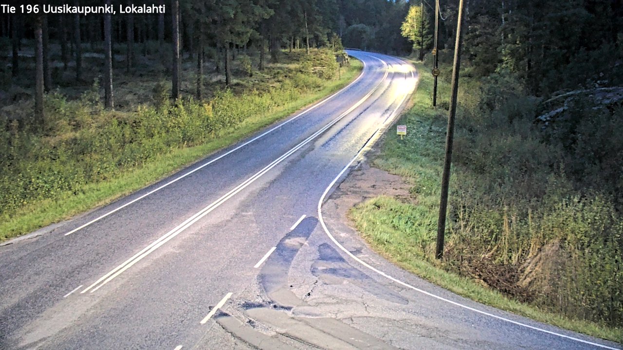 Weather Camera Image Road 196 Uusikaupunki, Lokalahti, Uusikaupunki, Varsinais-Suomi