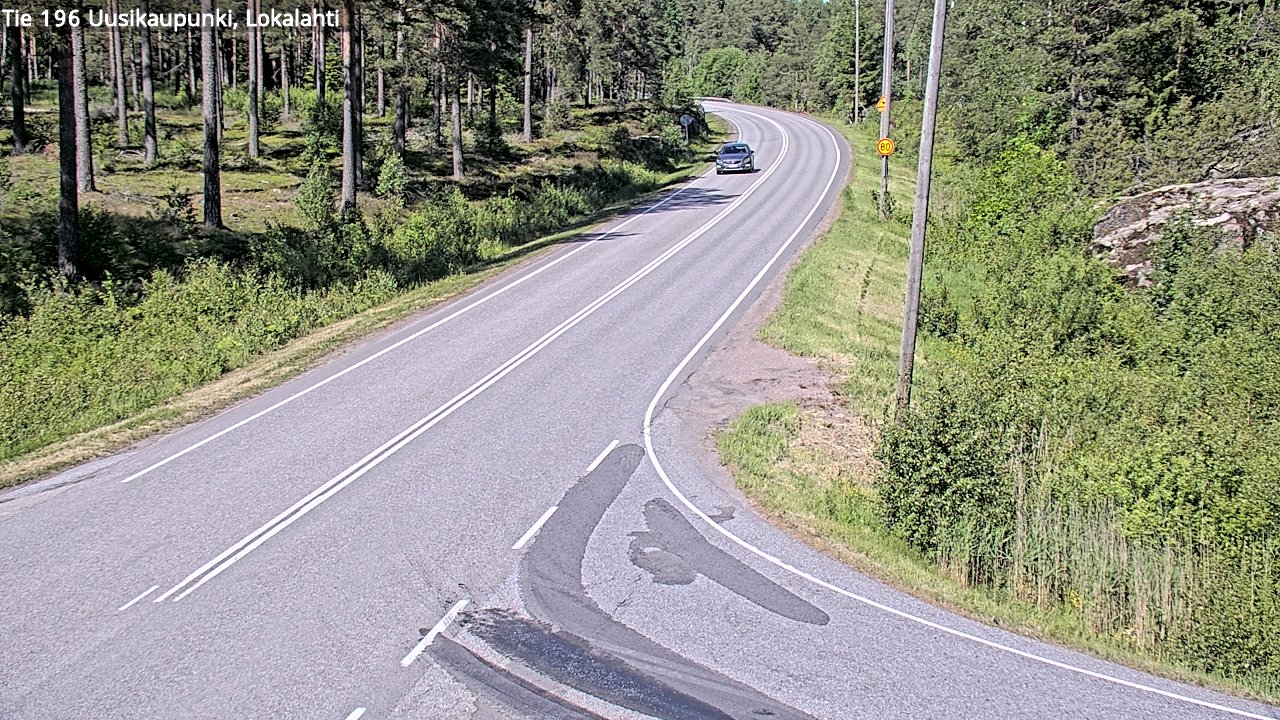 Weather Camera Image Väg 196 Nystad, Lokalax, Uusikaupunki, Varsinais-Suomi