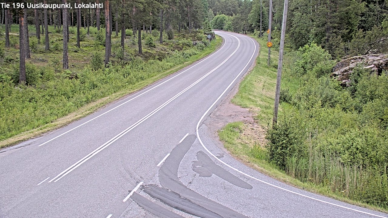 Weather Camera Image Väg 196 Nystad, Lokalax, Uusikaupunki, Varsinais-Suomi