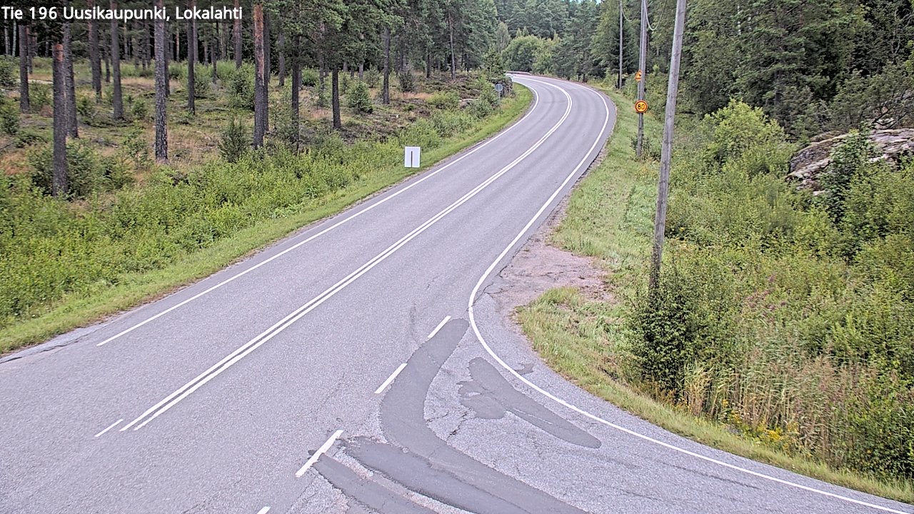 Weather Camera Image Road 196 Uusikaupunki, Lokalahti, Uusikaupunki, Varsinais-Suomi