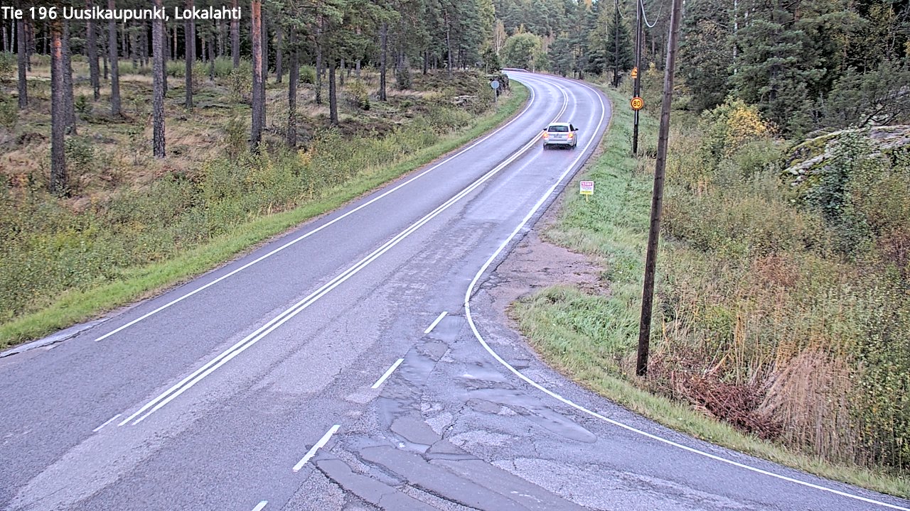 Weather Camera Image Road 196 Uusikaupunki, Lokalahti, Uusikaupunki, Varsinais-Suomi