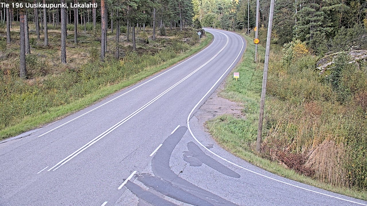 Weather Camera Image Road 196 Uusikaupunki, Lokalahti, Uusikaupunki, Varsinais-Suomi