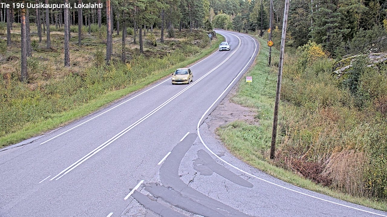 Weather Camera Image Road 196 Uusikaupunki, Lokalahti, Uusikaupunki, Varsinais-Suomi