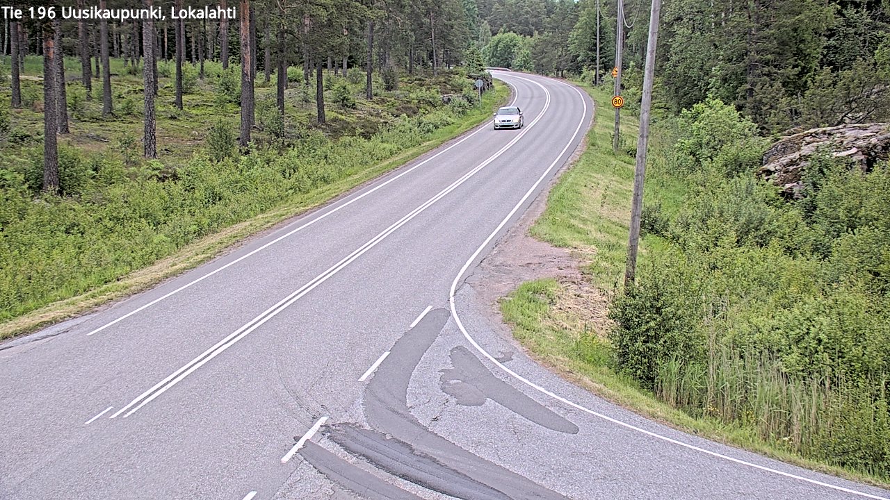 Weather Camera Image Väg 196 Nystad, Lokalax, Uusikaupunki, Varsinais-Suomi