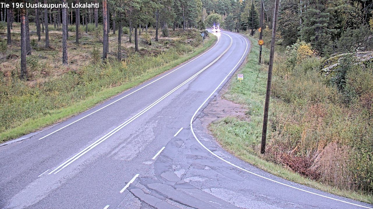 Weather Camera Image Road 196 Uusikaupunki, Lokalahti, Uusikaupunki, Varsinais-Suomi
