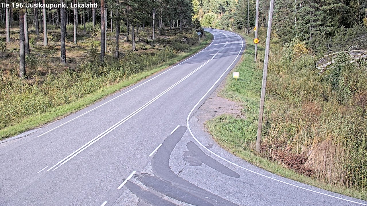 Weather Camera Image Road 196 Uusikaupunki, Lokalahti, Uusikaupunki, Varsinais-Suomi